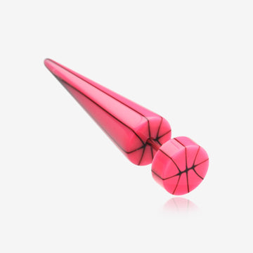 A Pair of Basketball UV Acrylic Faux Taper Earring-Pink